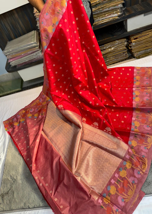 Banarasi dybl dupion soft silk budget festival saree
