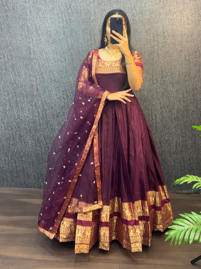 Narayana Silk Butterfly Desginer Classic Gowns