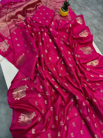 Viscose Russian crepe budget Sarees