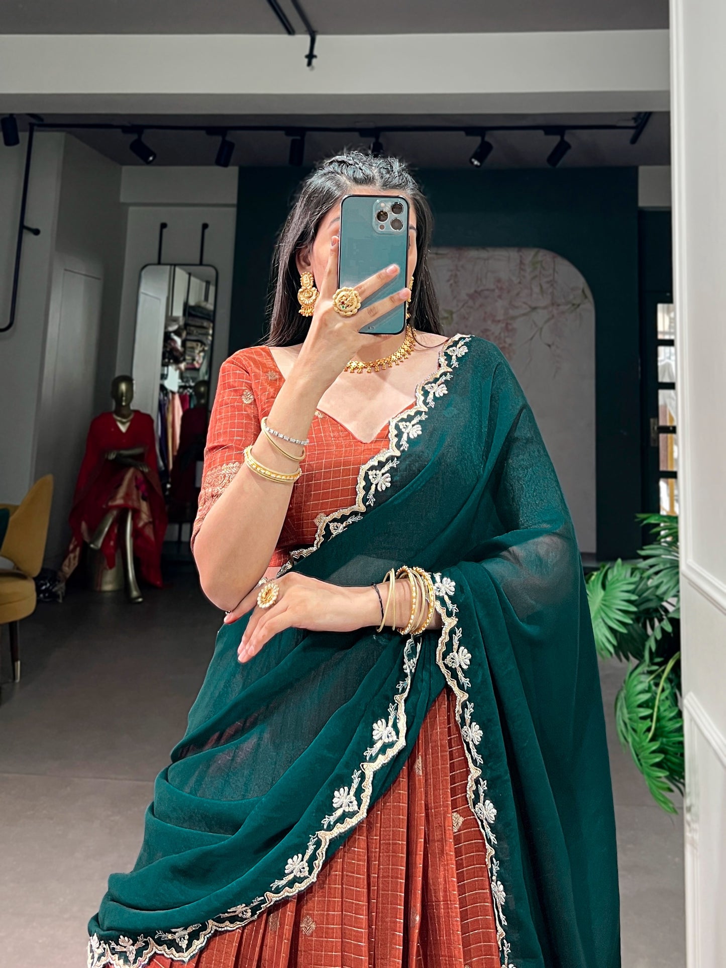 Chinon checks tradition lehenga sets