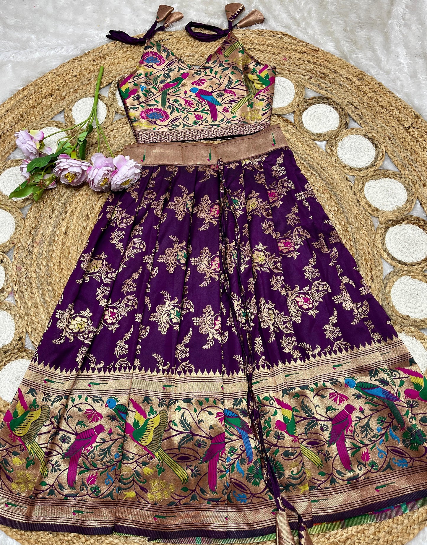 Kids paithani Lehenga sets