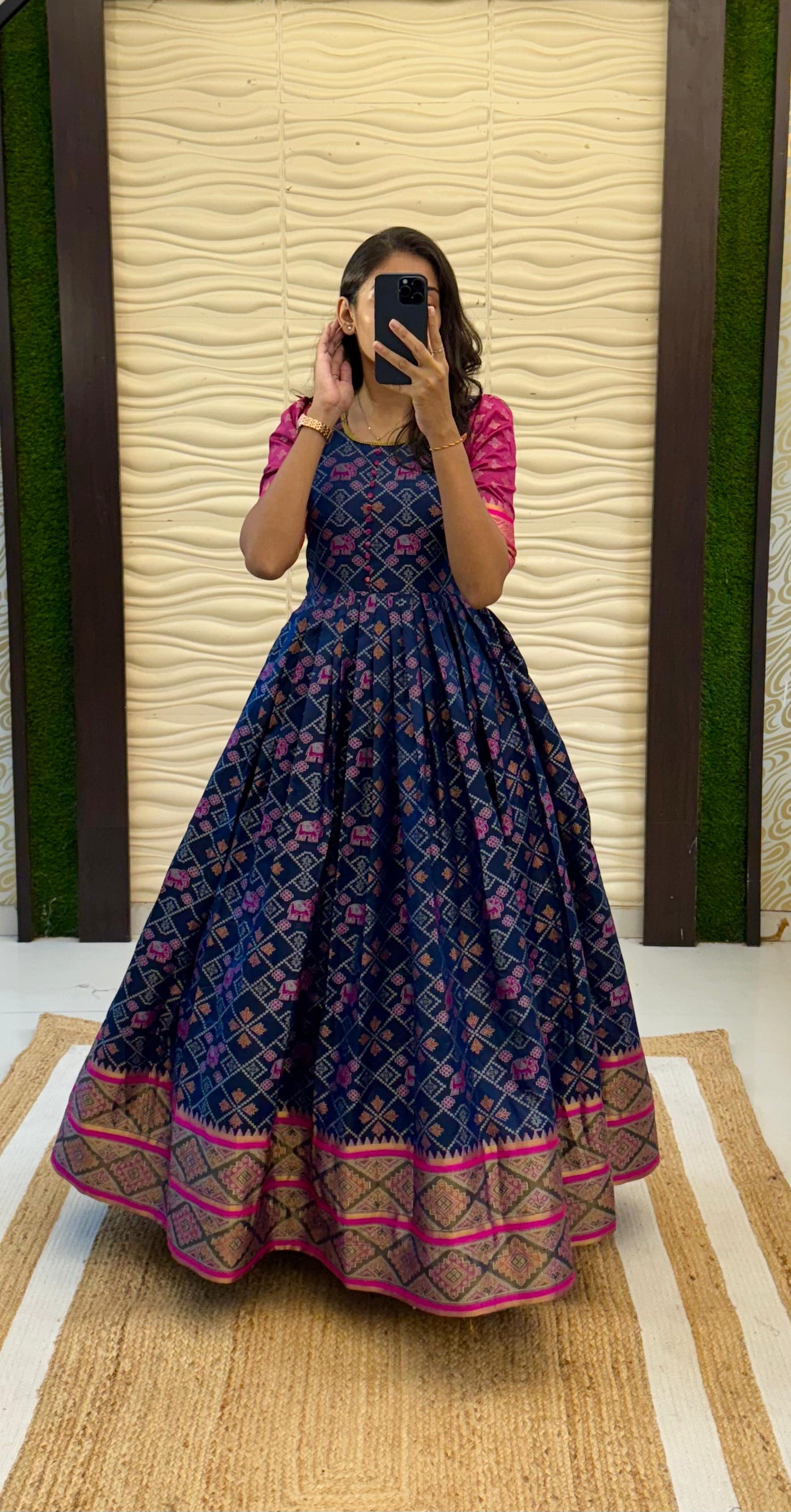 Kanjivaram silk Kalmkari weaving gowns