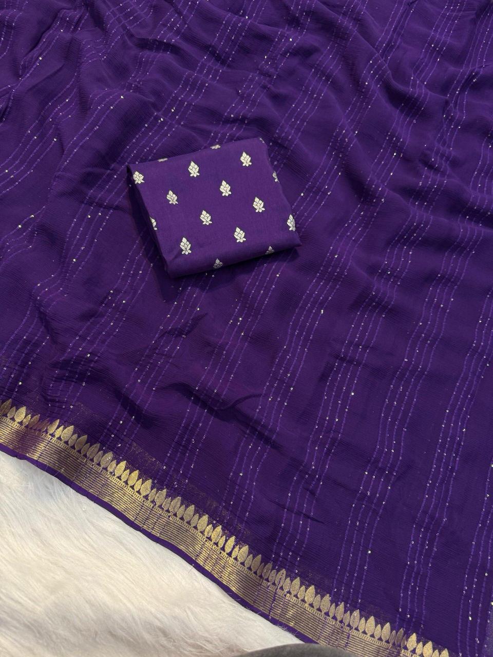 Budget Viscose Georgette trendy saree