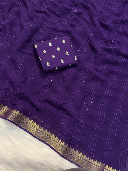 Budget Viscose Georgette trendy saree