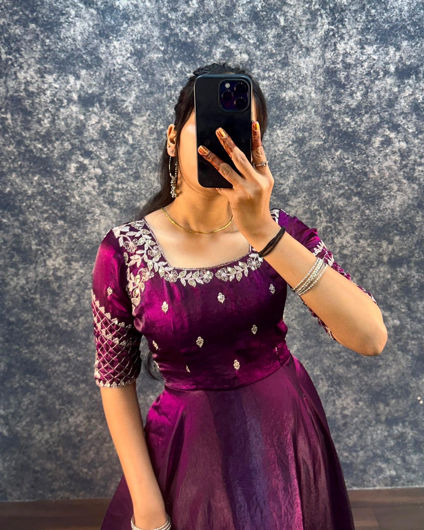 Premium Embroidery Sequence Gown with Dupatta