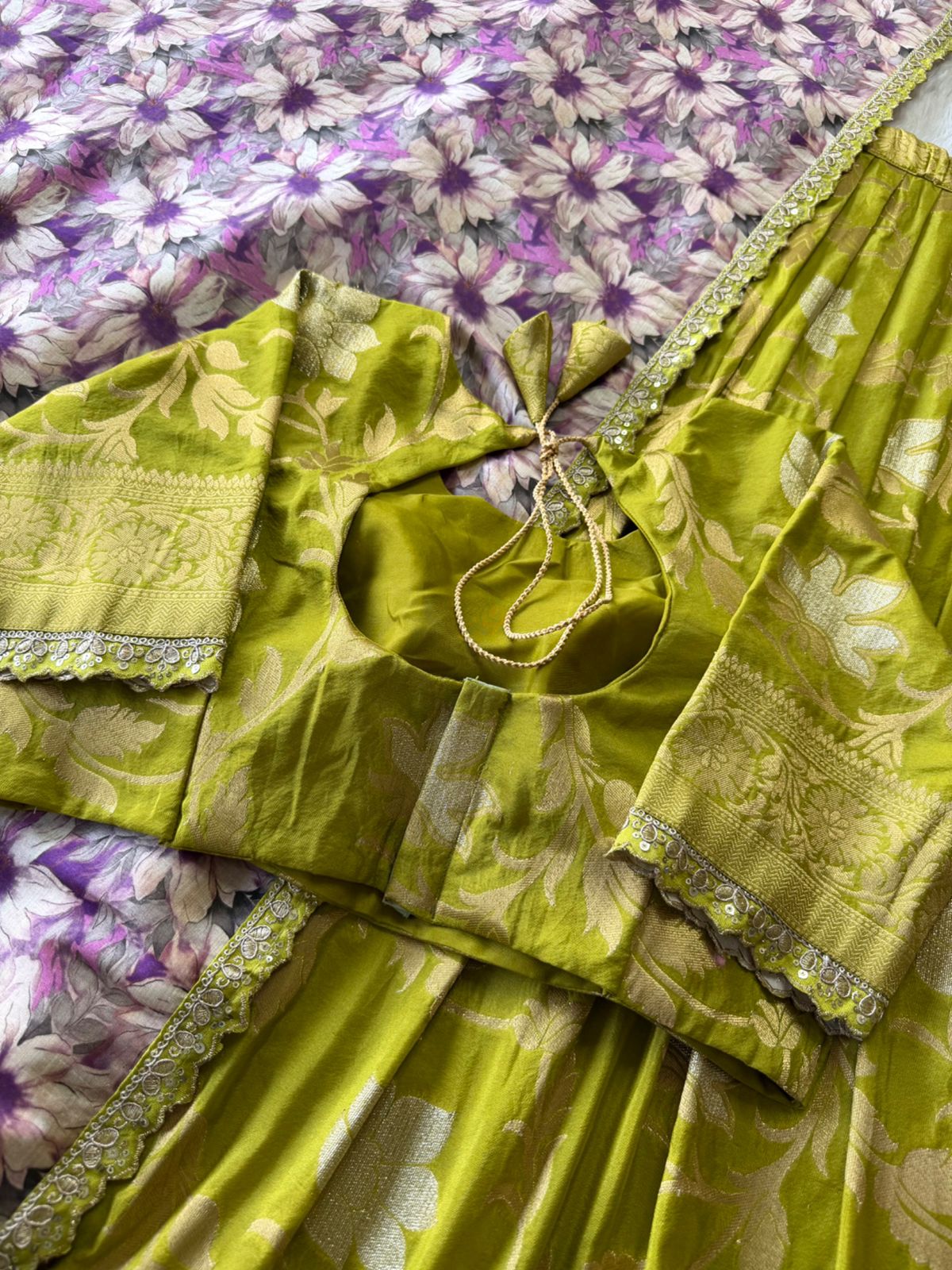 Soft Khadi crepe Designer Lehenga