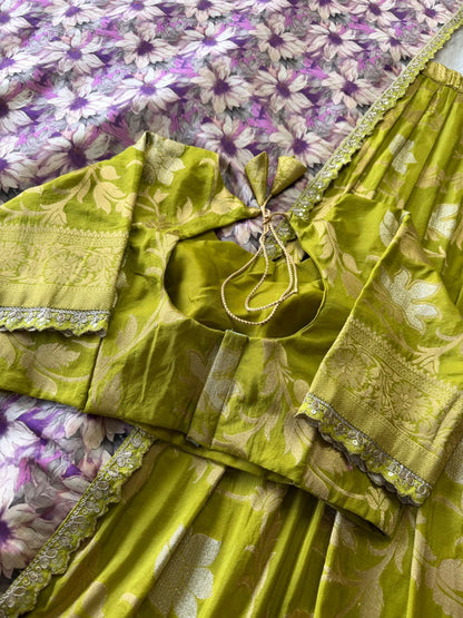 Soft Khadi crepe Designer Lehenga