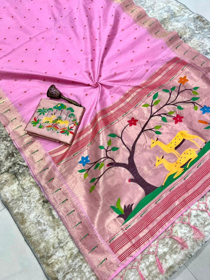 Budget paithani rich zari classic sarees