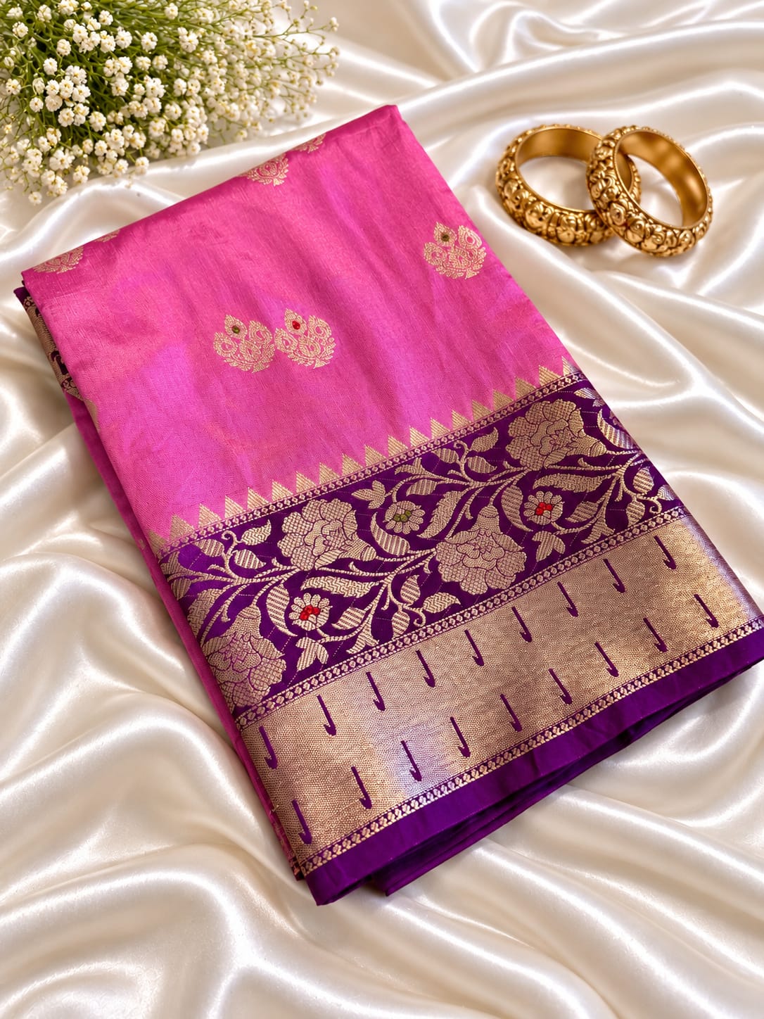 Juhmki series Banarasi katan soft silk sarees
