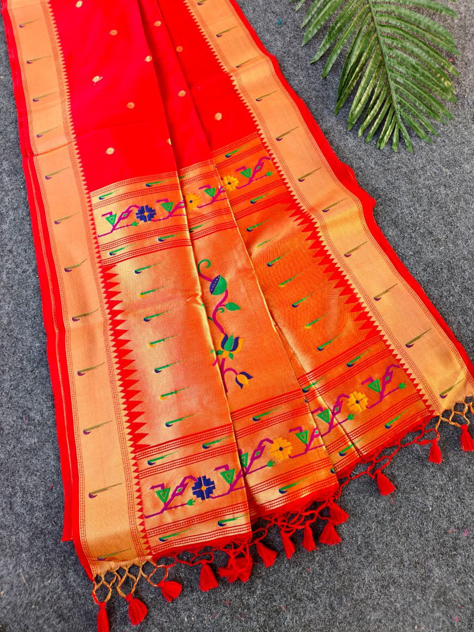 Budget Tussar Paithani weaving sarees