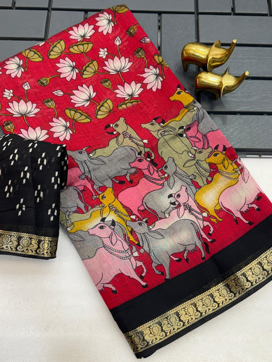 Mangalagiri silk Kalamkari saree budget
