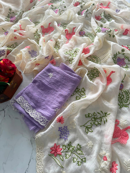 Trending Rangoli Silk Crush Saree With Multy Color Thread Work