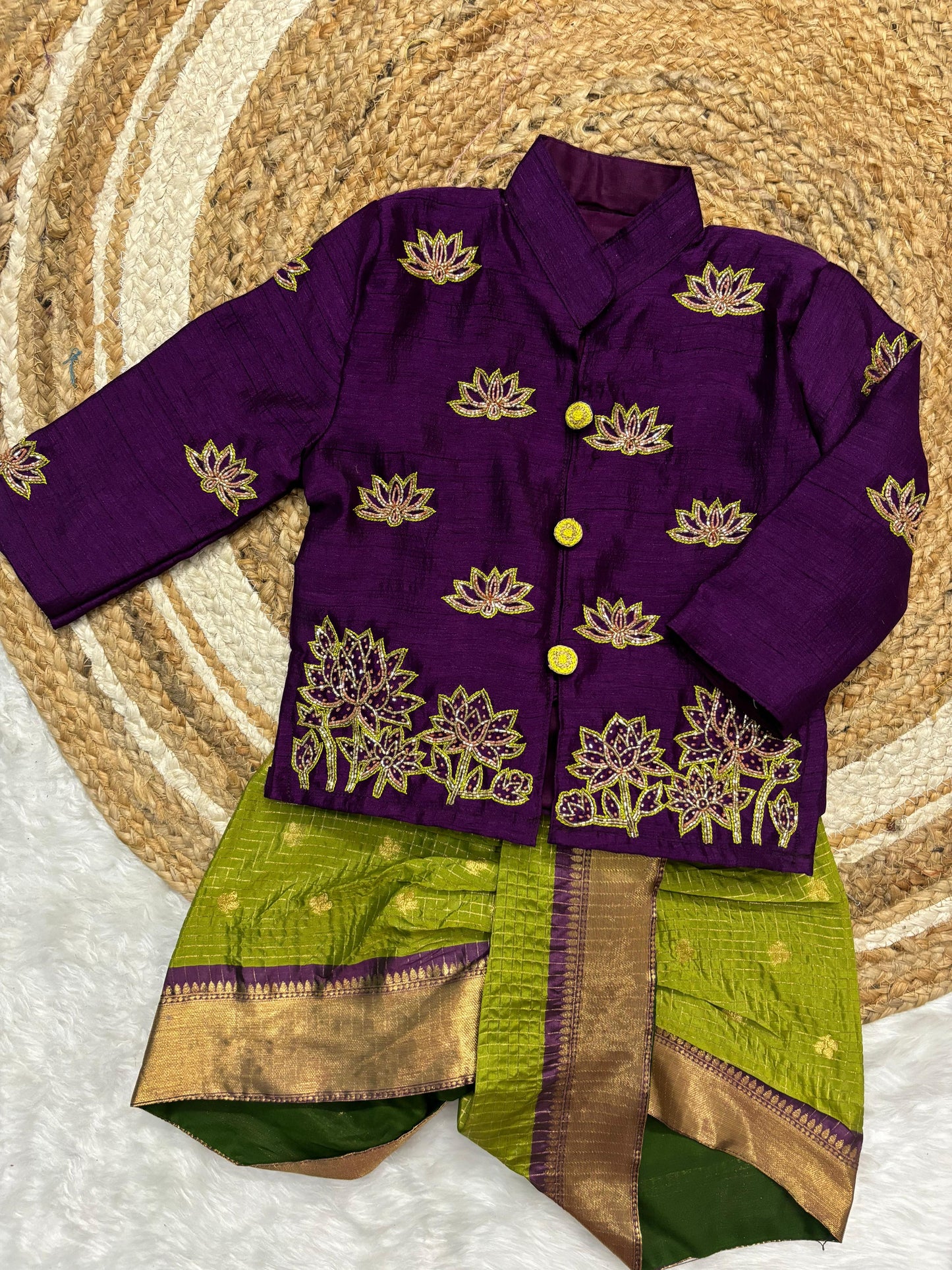 Boys cute festival style dhoti with kurta sets