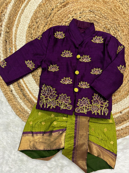 Boys cute festival style dhoti with kurta sets