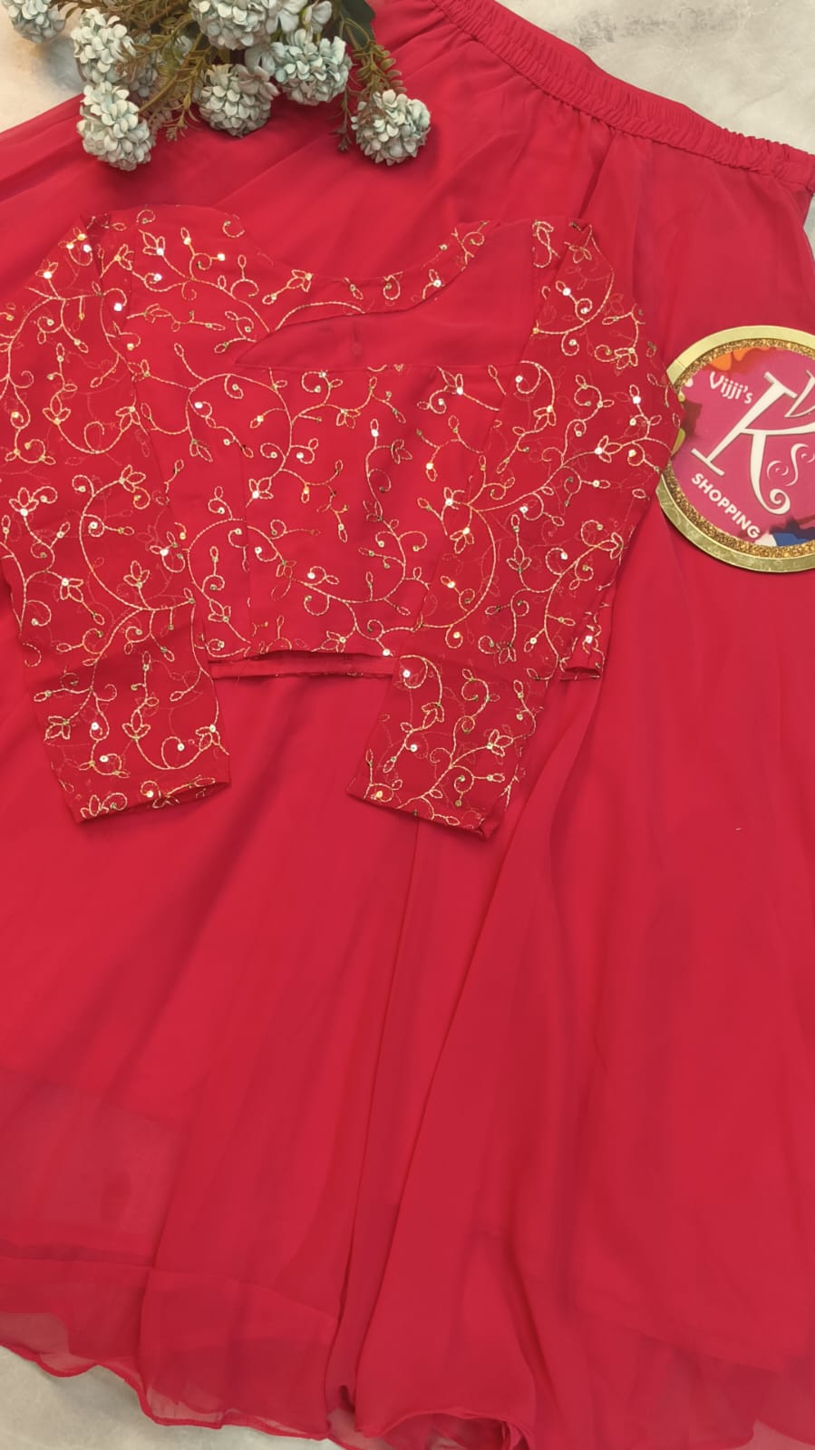 Crop top style (Anarakali ) gown stylish work sets