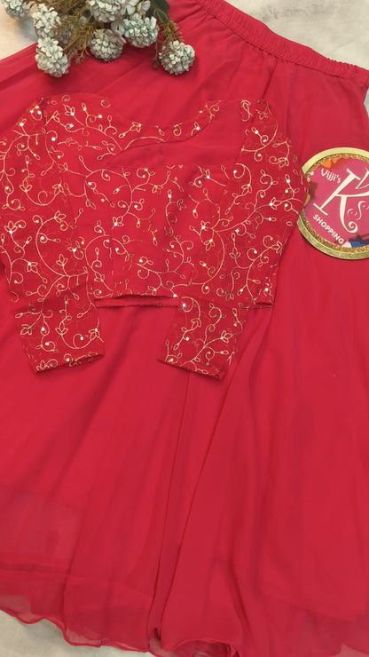 Crop top style (Anarakali ) gown stylish work sets