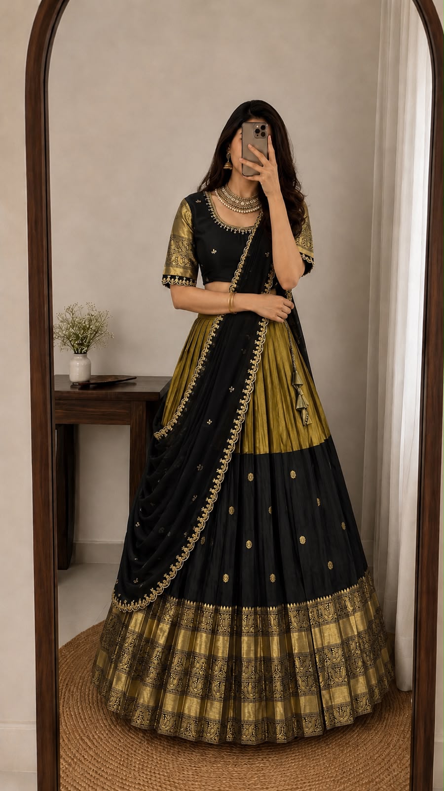 Kanjipuram tissue silk Designer Lehenga