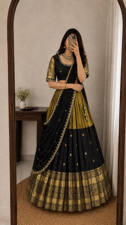 Kanjipuram tissue silk Designer Lehenga