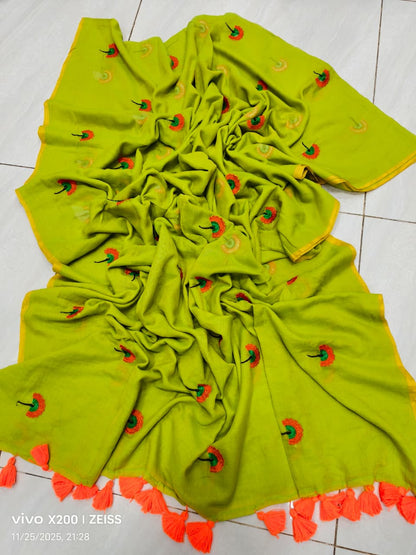 Budget Friendly Mul cotton Handloom Saree