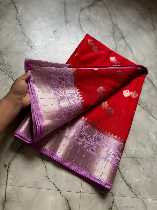 Handloom row mango premium vintage vibe festival wear saree