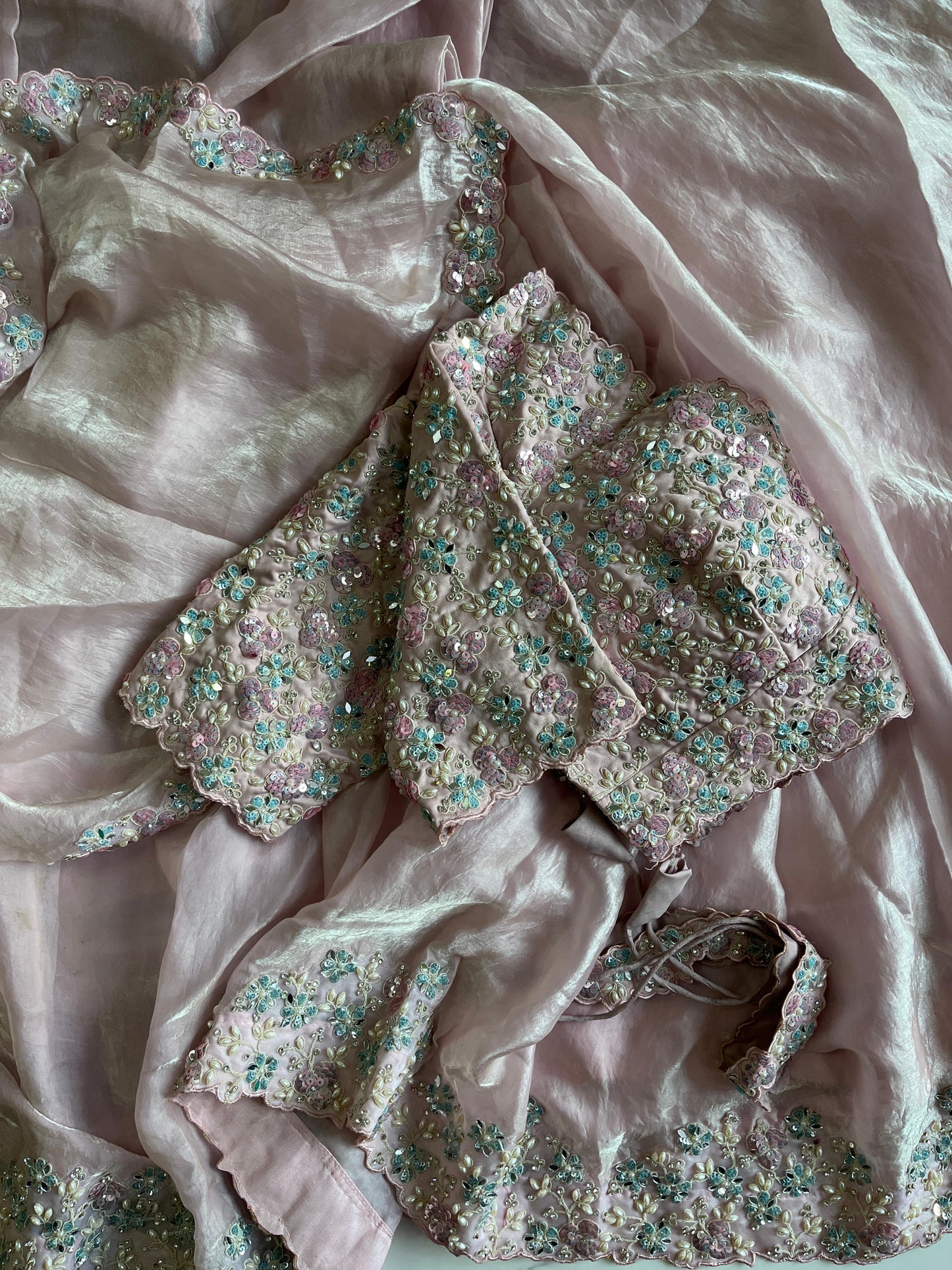 Luxe 1 min ready to wear saree with stitched blouse