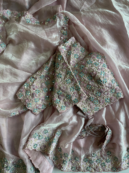 Luxe 1 min ready to wear saree with stitched blouse