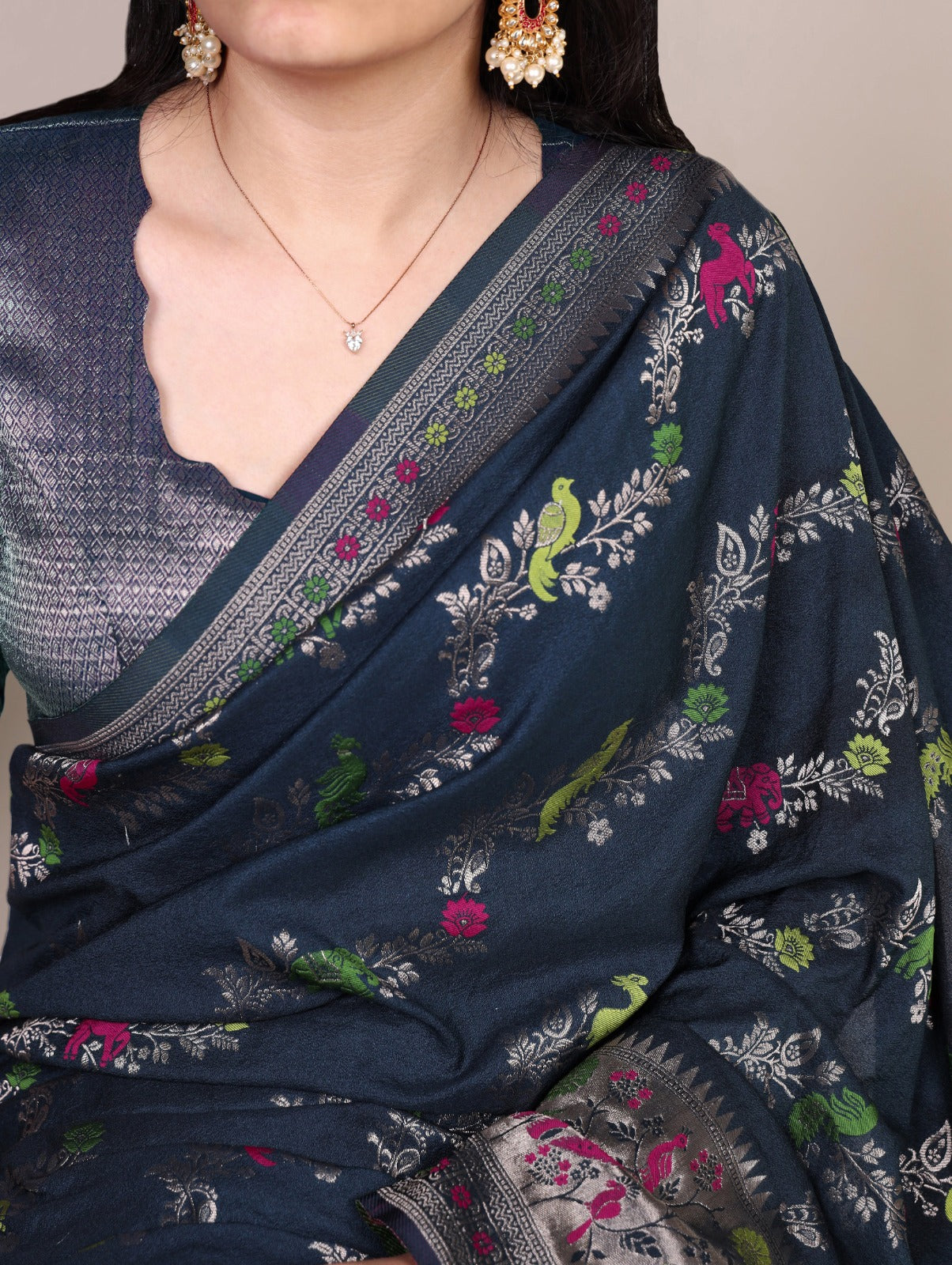 Vintage weaving stylish traditional saree