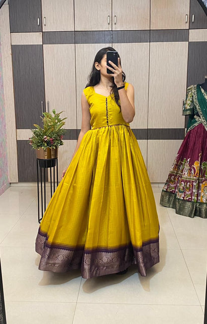 Classic Gowns Haldi Special 2 in one Gown for all festival