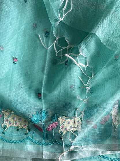 Pichwai Kota Doris With embroidery butties Budget sarees