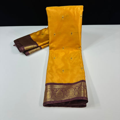 Vintage semi Gadwal traditional pattu sarees