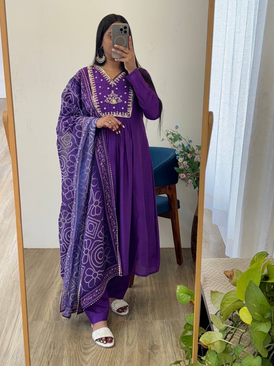 Mul viscos Chanderi kurti set for all party’s