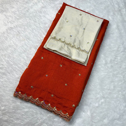 Trending Vichitra silk budget saree