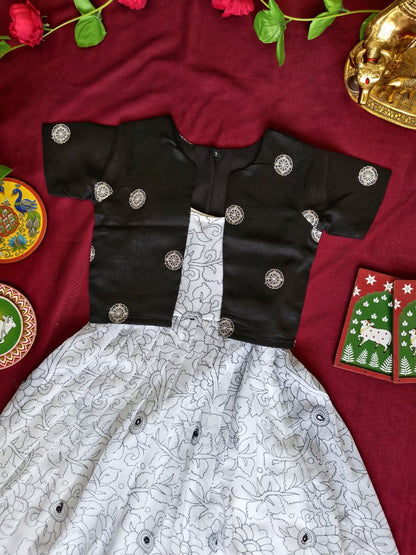 Kids 2 in one model Georgette gown
