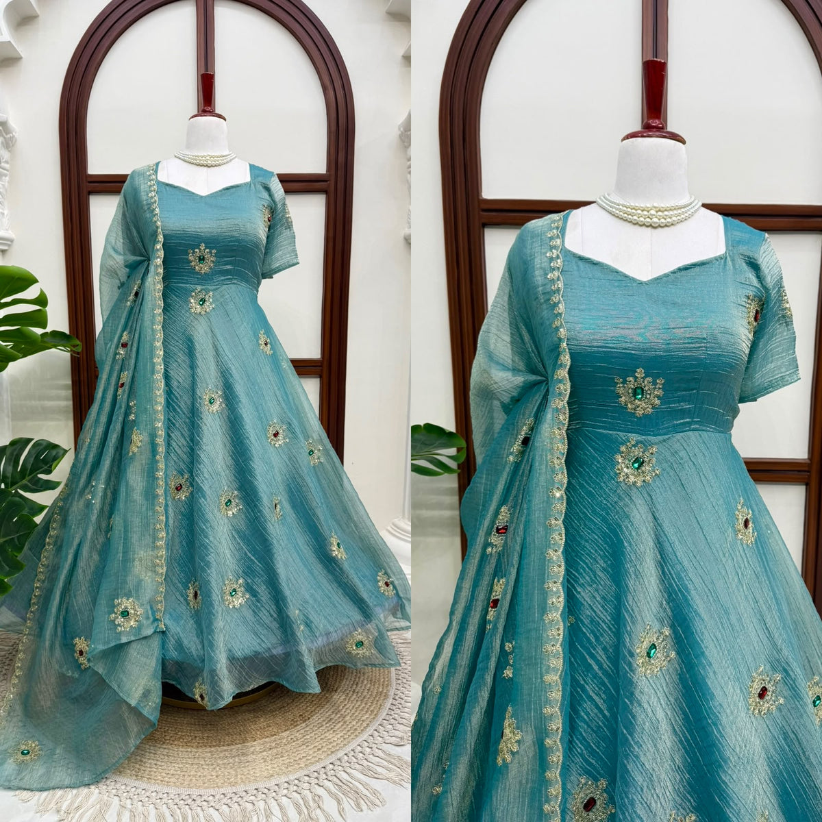 Salsa silk Anarakali Designer gown
