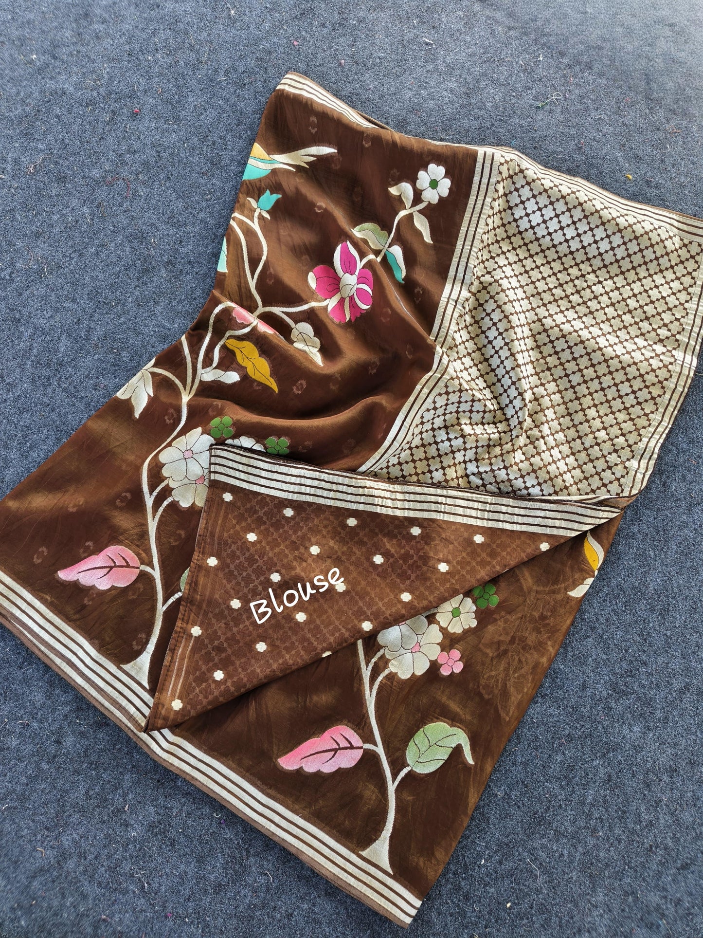 Paper silk Vintage vibe paper silk saree