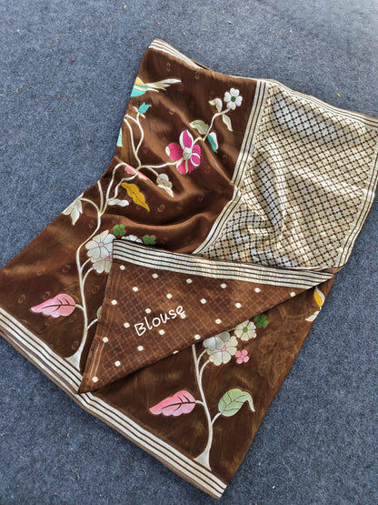 Paper silk Vintage vibe paper silk saree