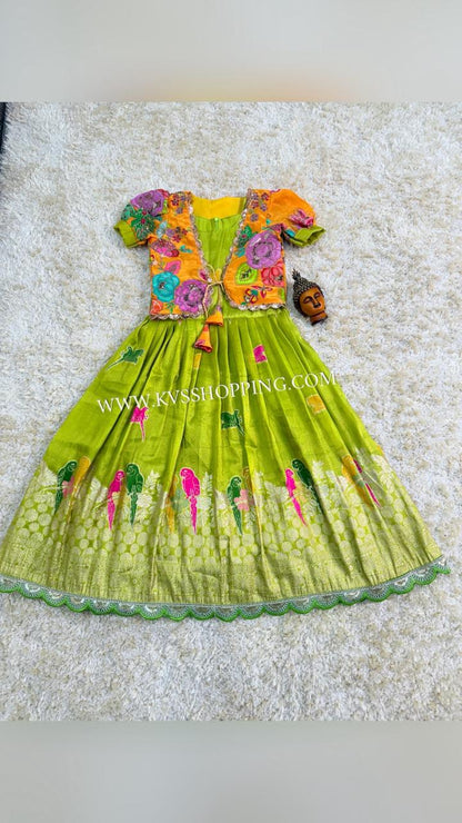 Kids 2 in One gowns Parrot Gowns