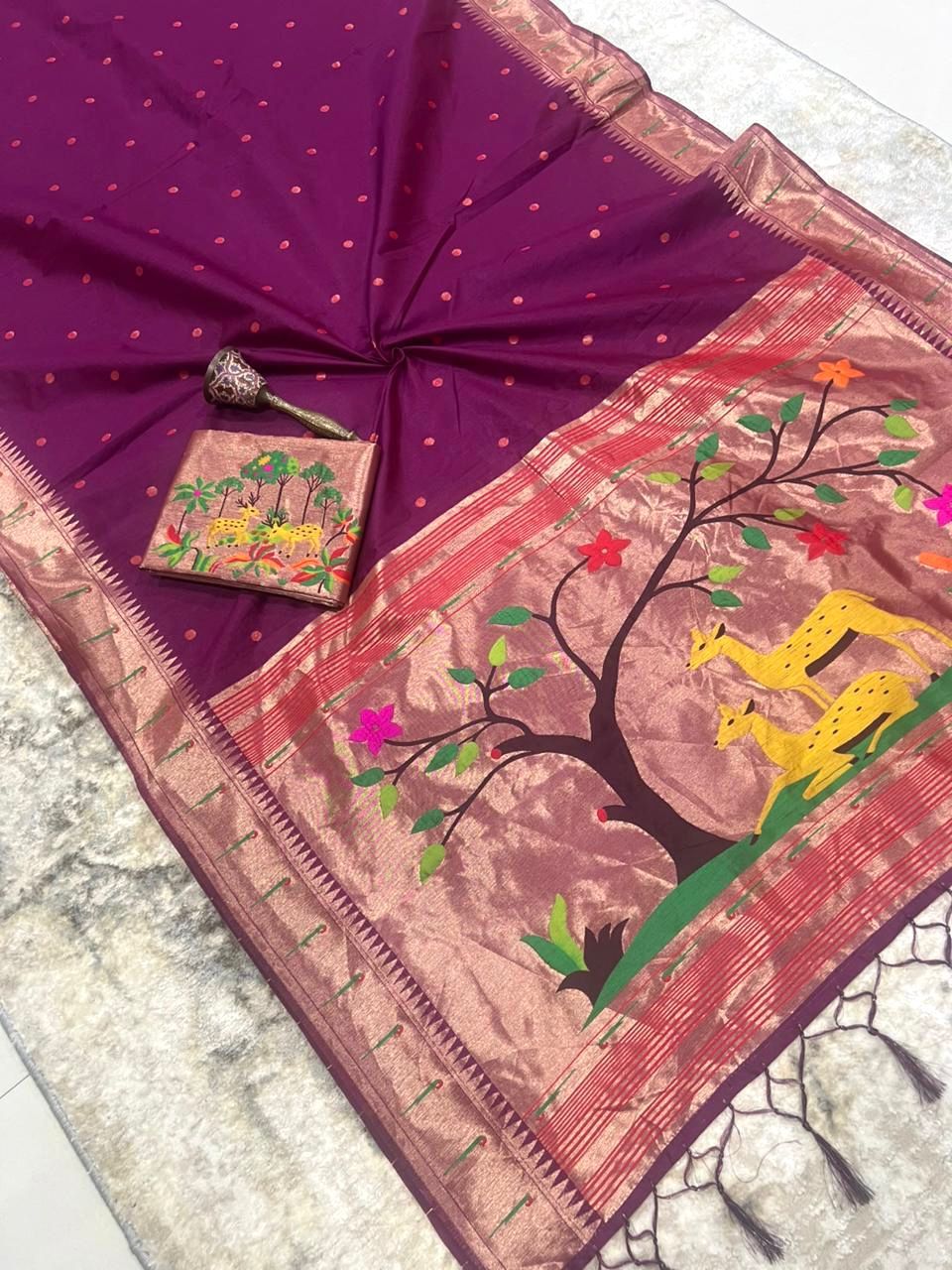 Budget paithani rich zari classic sarees