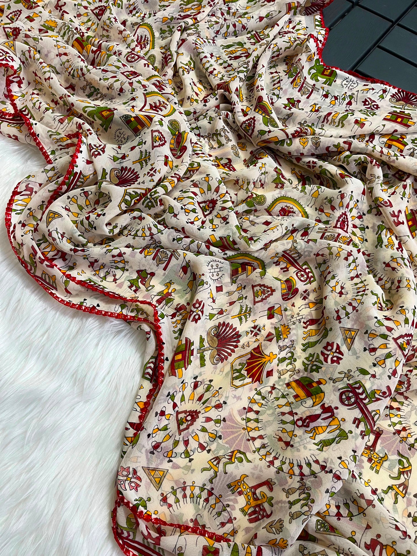 Budget georgette printed sarees