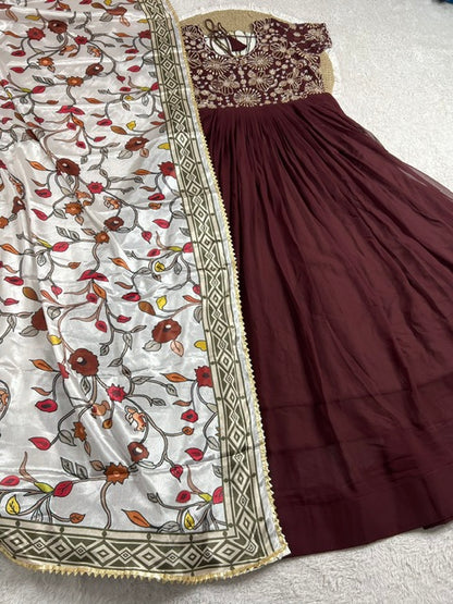 Trending Maggam work soft georgette gowns