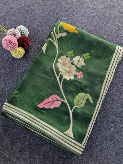 Paper silk Vintage vibe paper silk saree