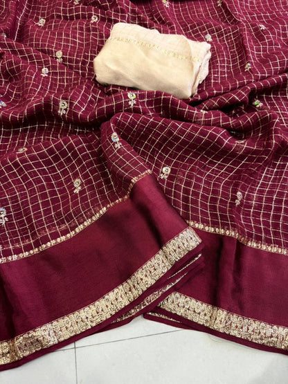 Trendy Georgette saree with sequence work