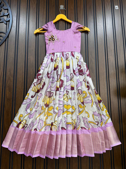 Kids Kalamkari fusion gowns