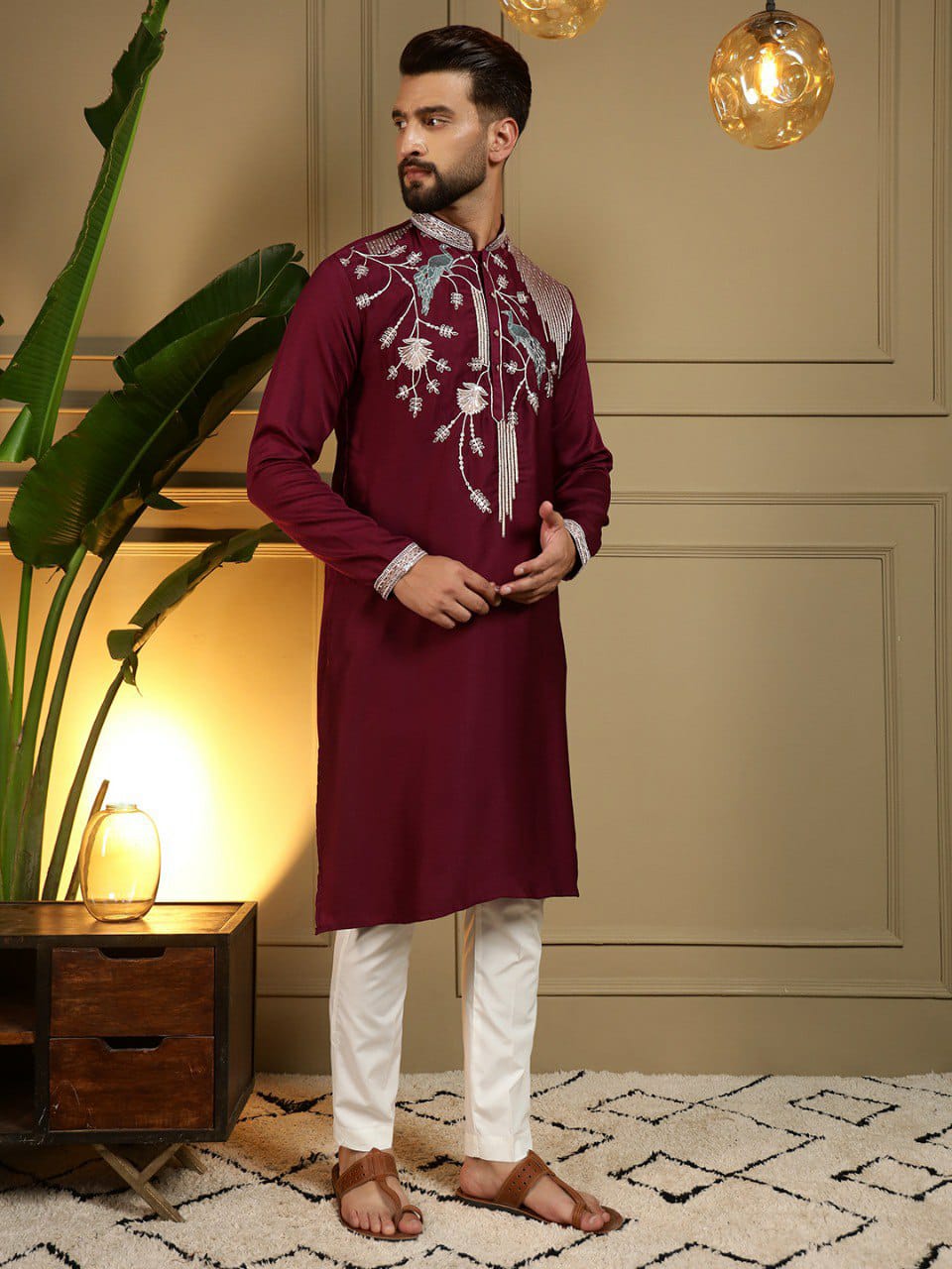 Gents work Embroidery kurta sets