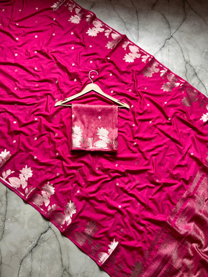 Banarasi Semi Katan silk budget sarees