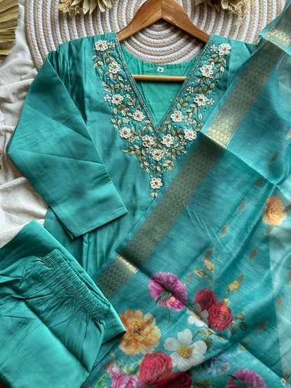 Office wear Chanderi kurti sets