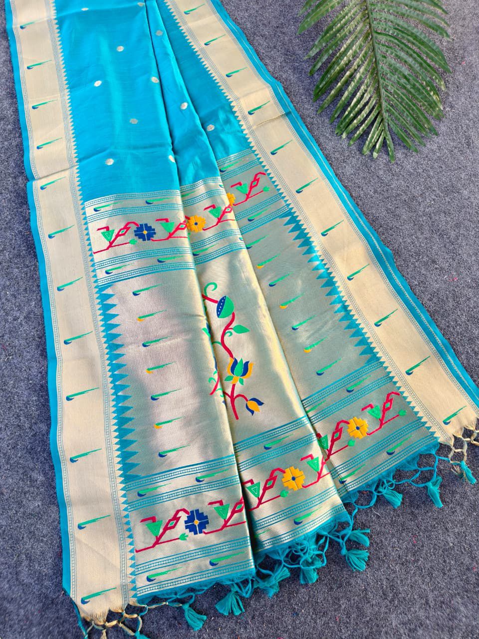 Budget Tussar Paithani weaving sarees