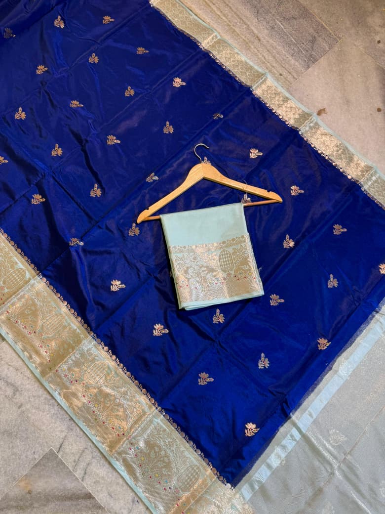 Banarasi katan top colours soft fab sarees