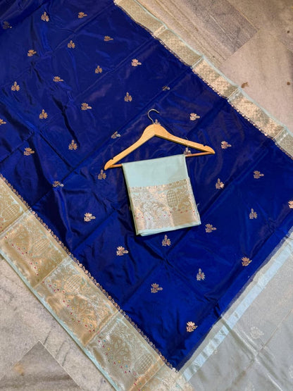 Banarasi katan top colours soft fab sarees