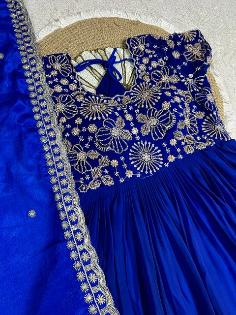 Trending Maggam work soft georgette gowns
